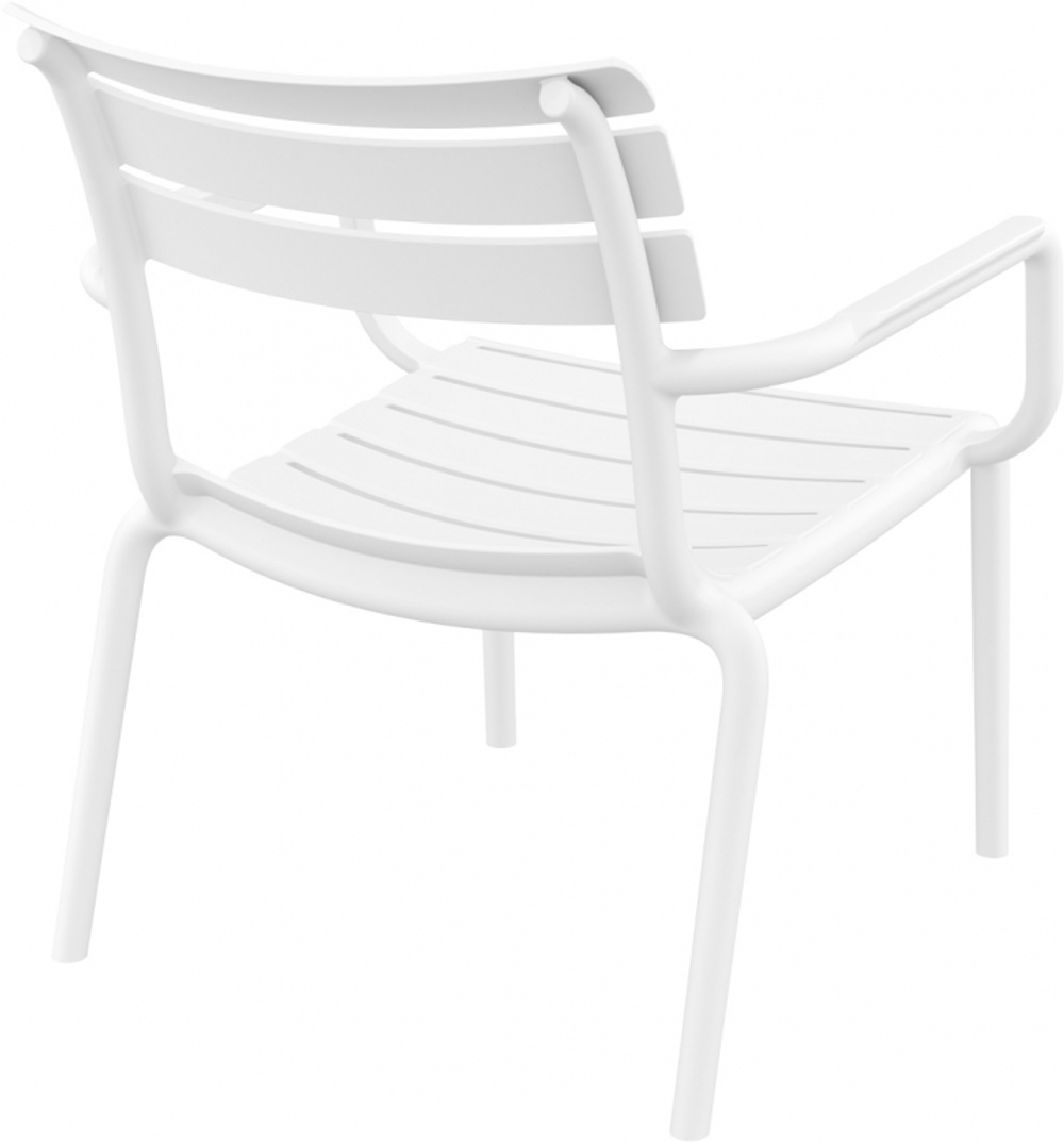Кресло лаунж пластиковое Siesta Contract Paris Lounge, белый