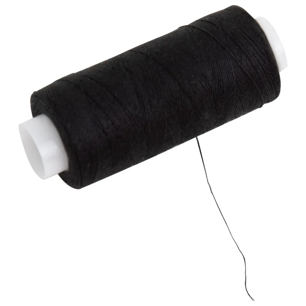 Нитки швейные 45 ЛЛ, 150 м, полиэстер, НАБОР 10 штук, 5 белых / 5 черных, DEVELIA (Девелиа), 609619