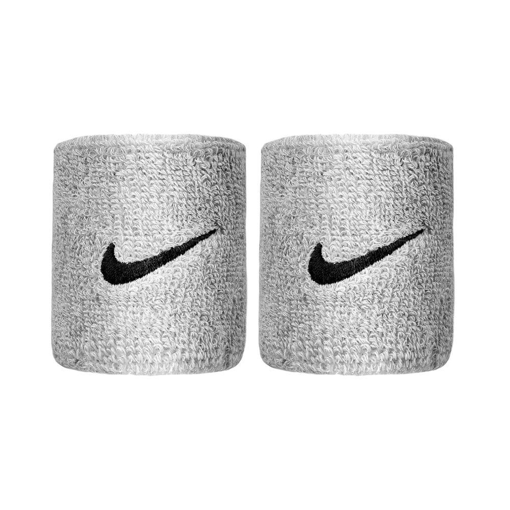 Nike Swoosh Wristband 2 Pack - Lightgrey, Black