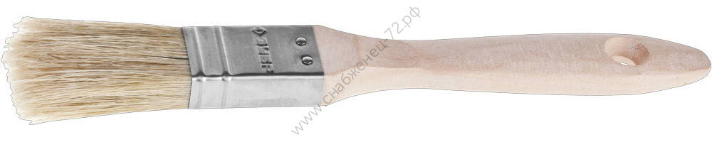 ЗУБР УНИВЕРСАЛ 25 мм, 1″ светлая натуральная щетина, деревянная ручка, Плоская кисть, ЭКСПЕРТ (01005-025)