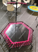 Каркасный батут с Т-образной ручкой, розовый, диаметр 4 фт, шестиугольный