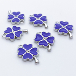 Подвеска Клевер, цвет фиолетовый, размер 17*11 мм, цена за 1 шт