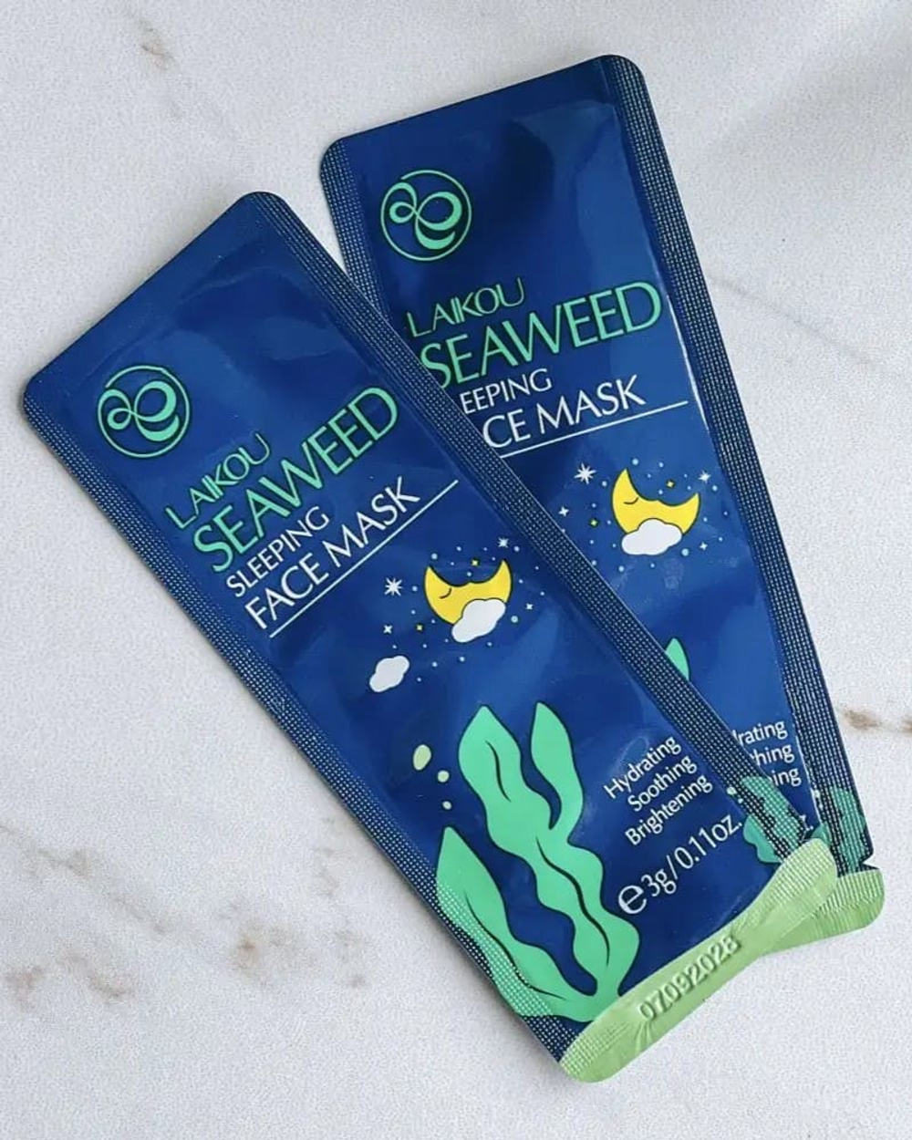 Ночная маска для лица с морскими водорослями, 3г