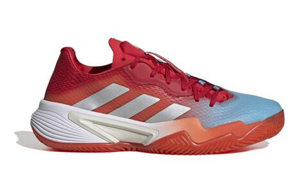 Женские Кроссовки теннисные Adidas Barricade W Clay - красный, небесный, Серебро