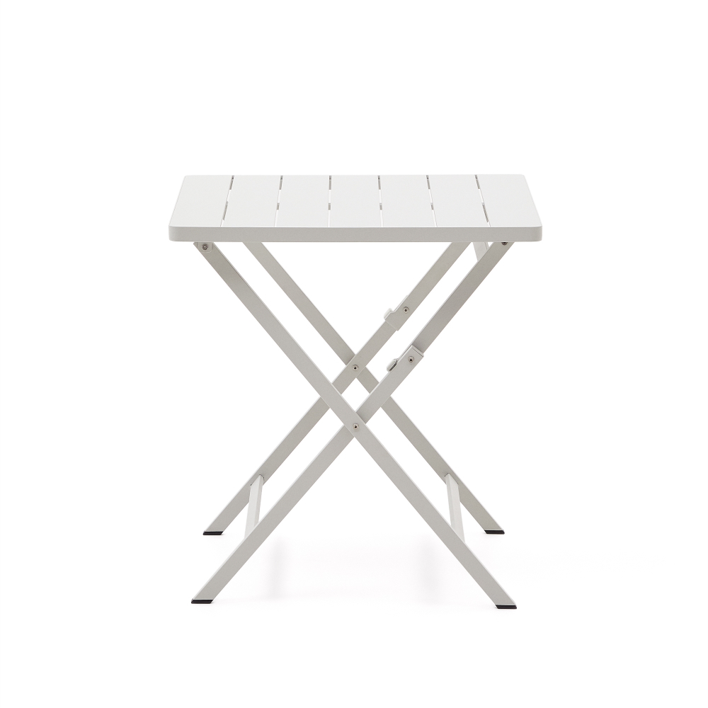 Стол садовый складной Torreta из алюминия с белой отделкой 70 x 70 см