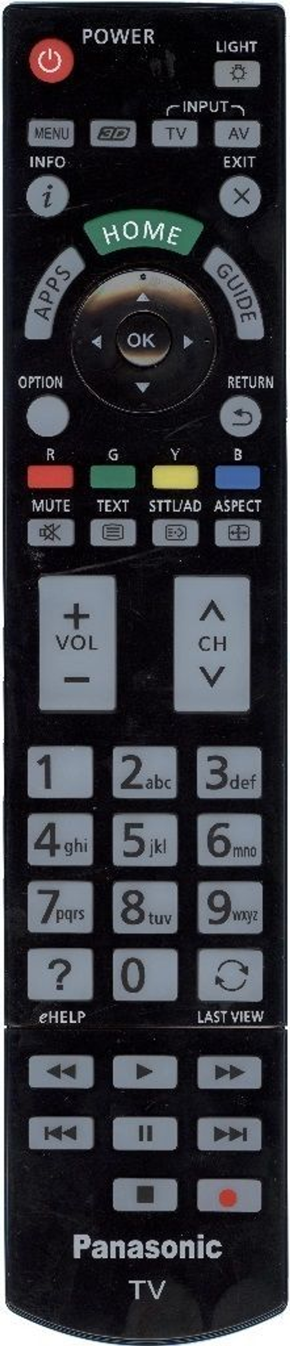 Пульт для Panasonic N2QAYB000936 ориг.3D LCD TV (N2QAYB000863)