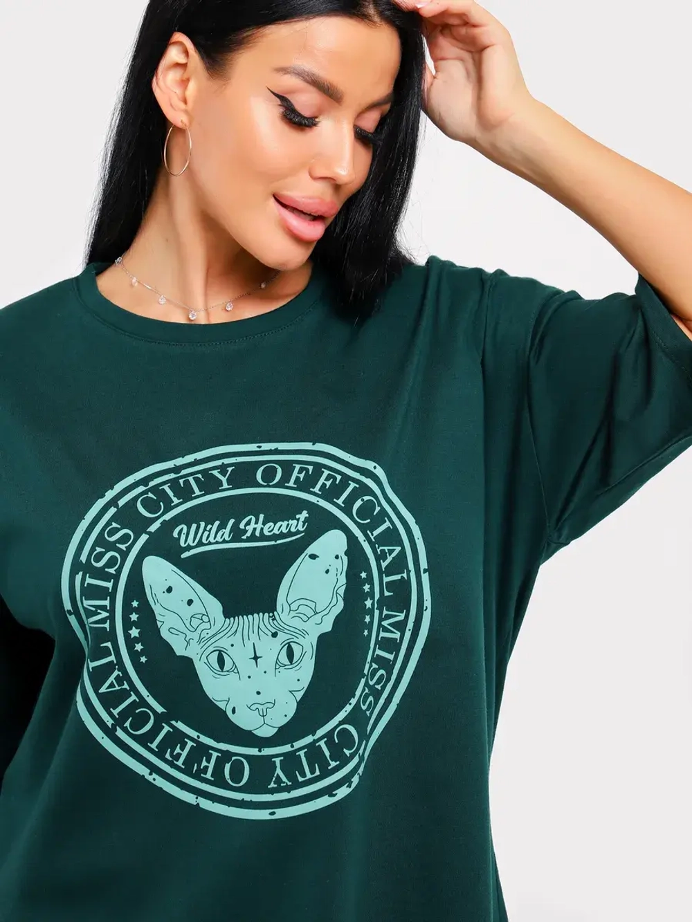 Футболка оверсайз больших размеров принт