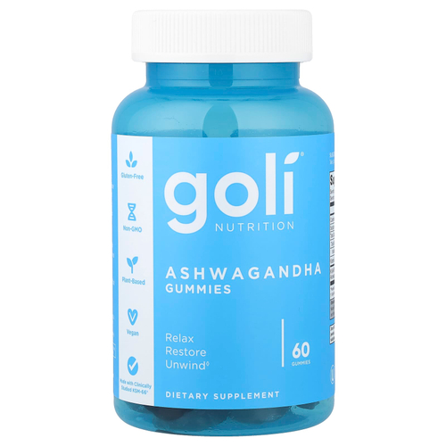 Goli Nutrition, жевательные таблетки с ашвагандой, 60 шт.