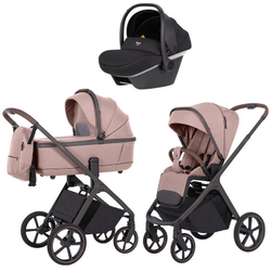 Коляска Carrello Vector CRL-6550 Nova DK791 Grey Line с базой Isofix 3 в 1 Cupcake Beige