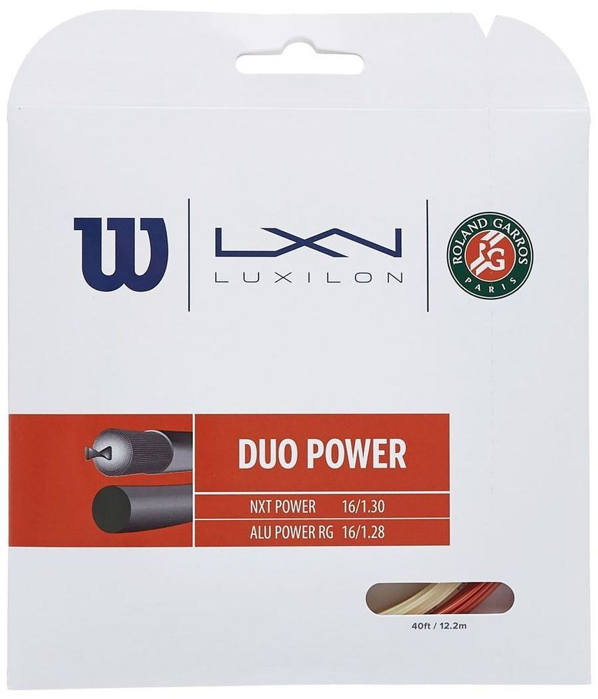 Теннисные струны Wilson Duo Power NXT Power &amp; Alu Power RG (6,1 m/6,1 m) - natural/bronze