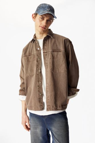 Коричневая рубашка из денима Ventique