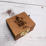 Музыкальная деревянная шкатулка-шарманка из массива Санкт Петербург Исакиевский собор с мелодией Гимн России