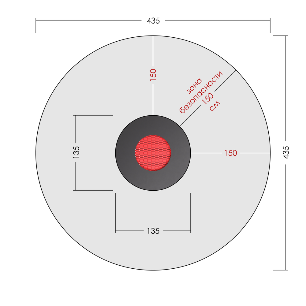 Встраиваемый уличный батут