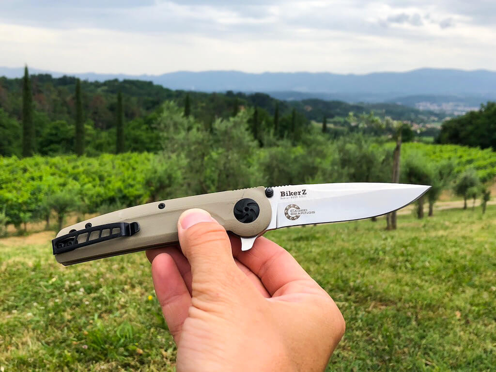 Складной нож Biker Z M390 (Cryo) StoneWash