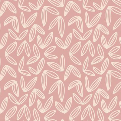 Листья из линий на розовом