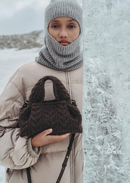 POLENE СУМКА NUMERO NEUF MINI, КОРИЧНЕВЫЙ