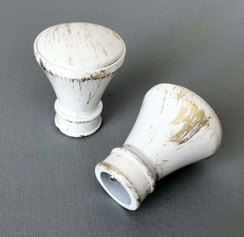 Наконечники металлические Колозео d16 мм, цвет белое золото