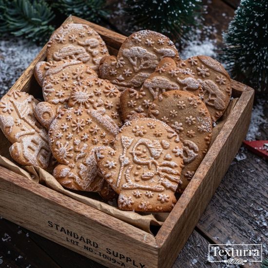 Малая скалка с узором Зимушка