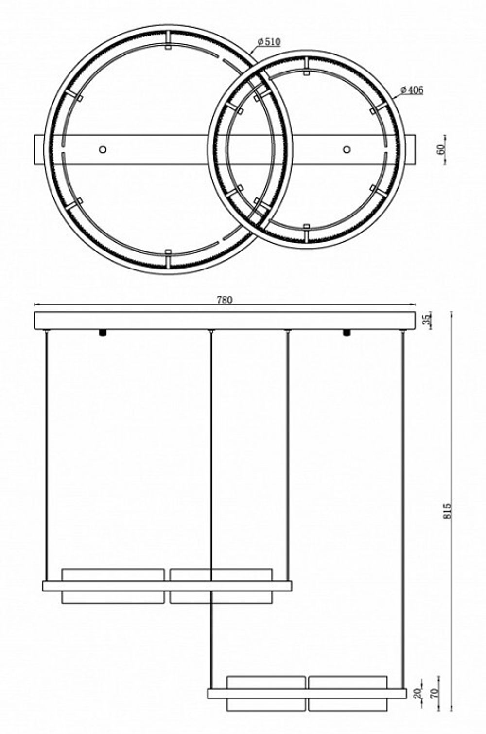 Подвесной светильник iLedex Meridian C4716-78 CR