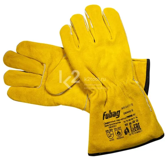 Сварочные краги Fubag на подкладке с кевларовой нитью FWGK 9Y, желтый