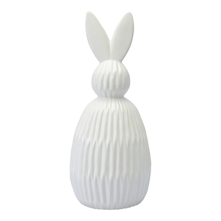 Декор из фарфора белого цвета Trendy Bunny из коллекции Easter Essential, 12,5х12,5x30,5 см