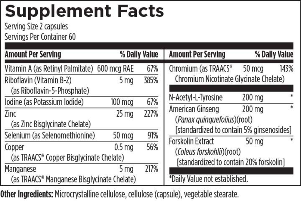 Designs For Health - Thyroid Synergy 120 capsules