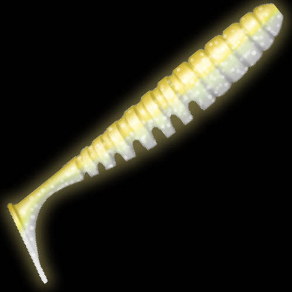 Приманка ZUB-SHAD  90мм(3,5")-5шт, (цвет 404) желтый светящийся