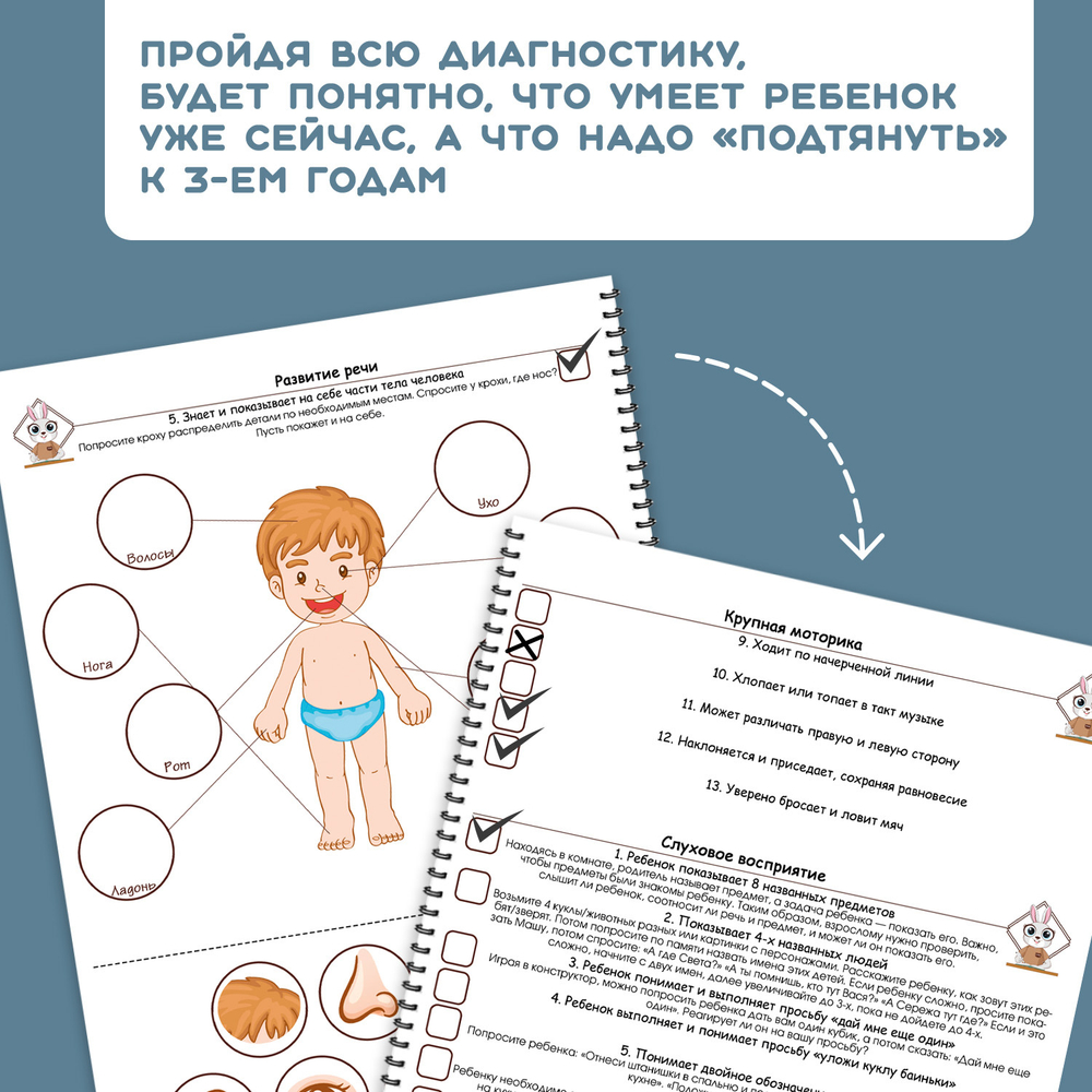 Диагностика знаний 2+. Что крохе необходимо знать и уметь к 3-ем годам.
