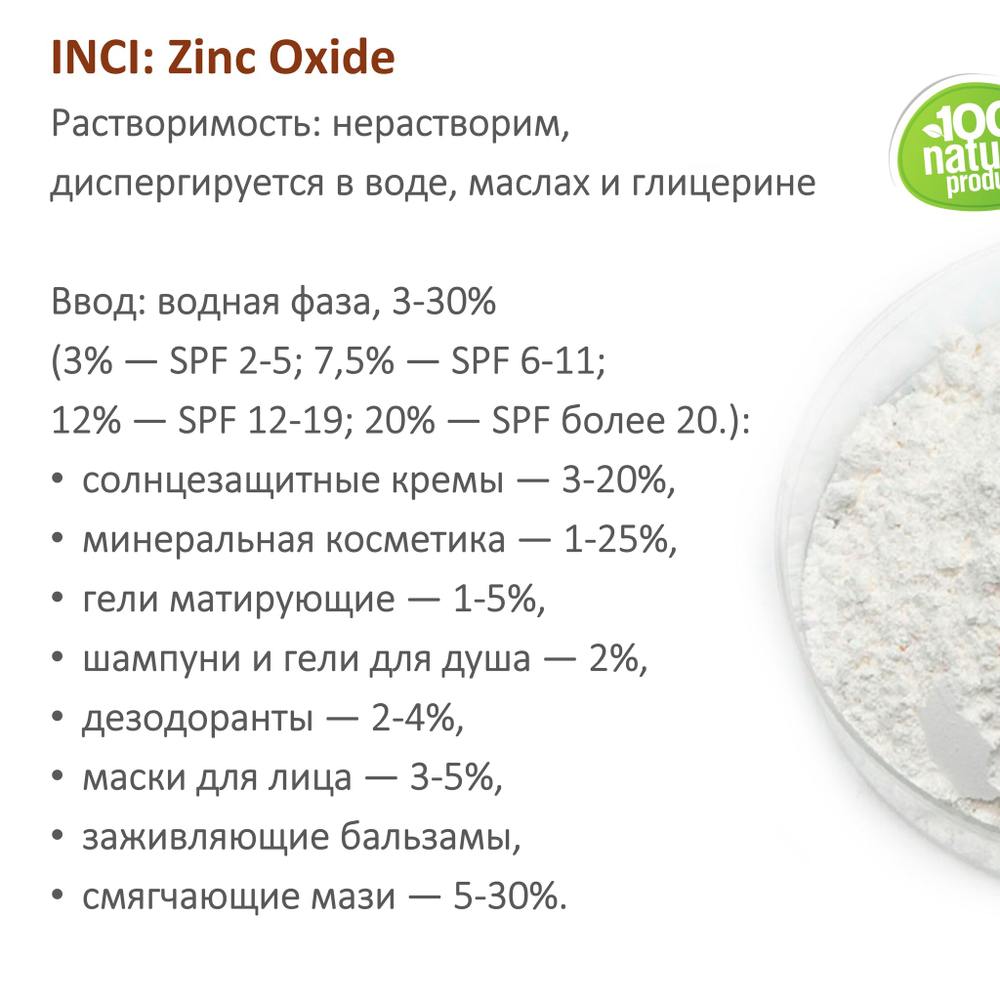 Цинка оксид, Zinc Оxide