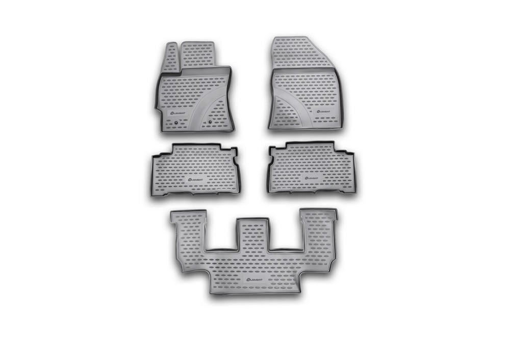 Коврики Standard, в салон TOYOTA Verso, 3 ряда 10/2009-2013, 5 шт. (полиуретан, чёрные) Element.NLC.48.20.210