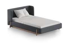 Кровать Basic спальное место 120*200 см (серый, твид)