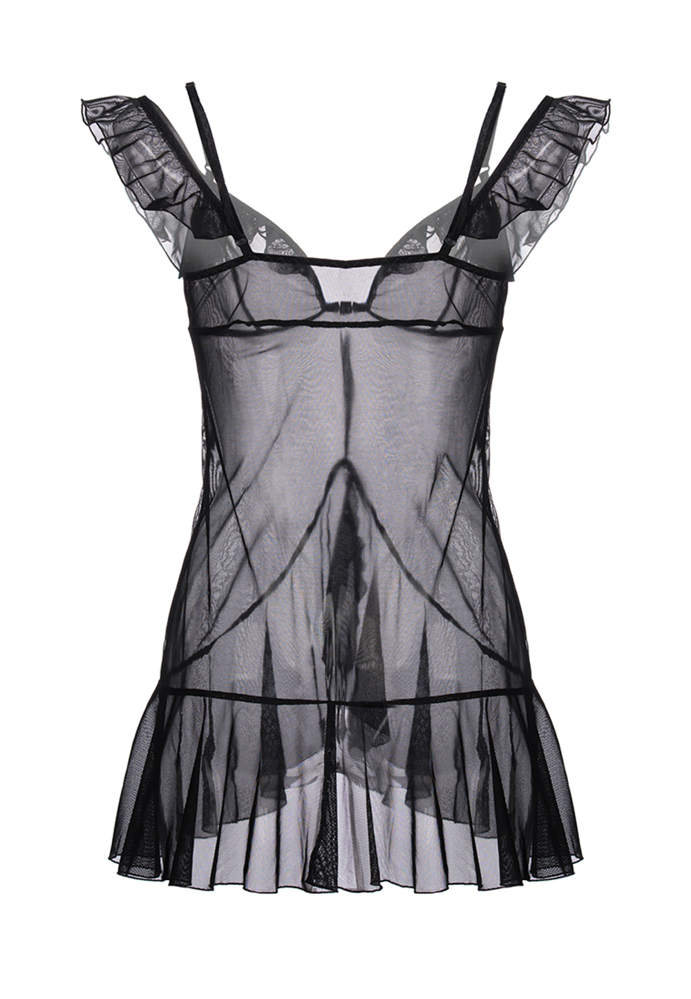 Комбинация Erolanta с бретелями-крылышками черная 50-52