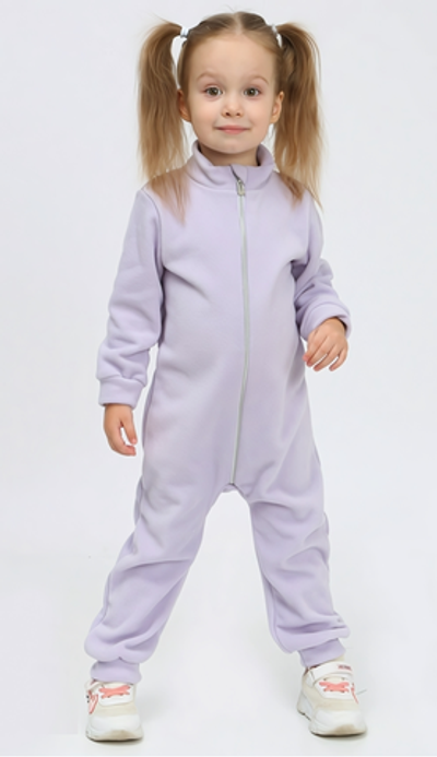 Комбинезон для девочек флис "Льдинка-1" р.104, Сиреневый (Ивашка)