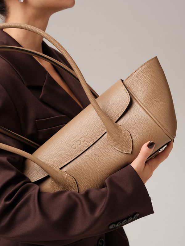 Кожаная сумка DBR 31341 капучино