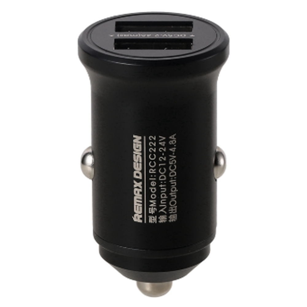 Автомобильное зарядное устройство USB Remax RCC-222 (4.8A, 2 порта) Черный
