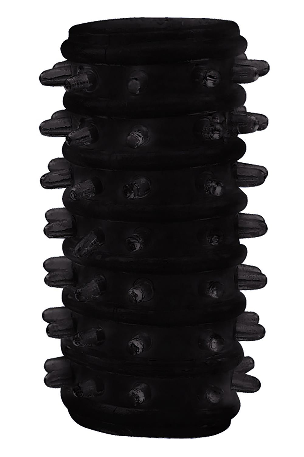 Набор из 7 черных насадок Penis Sleeves Set