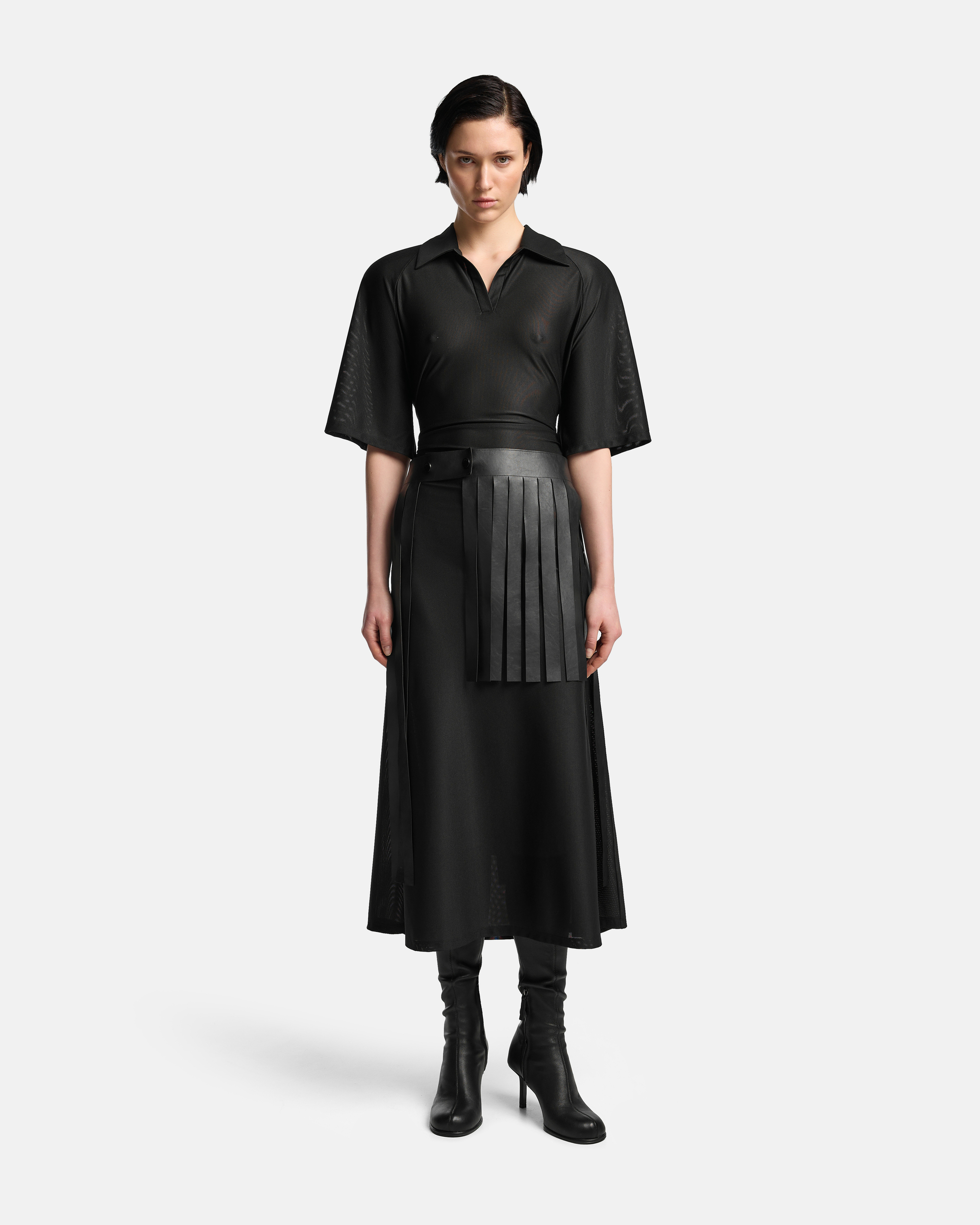 ПЛАТЬЕ-ПОЛО ИЗ СЕТКИ