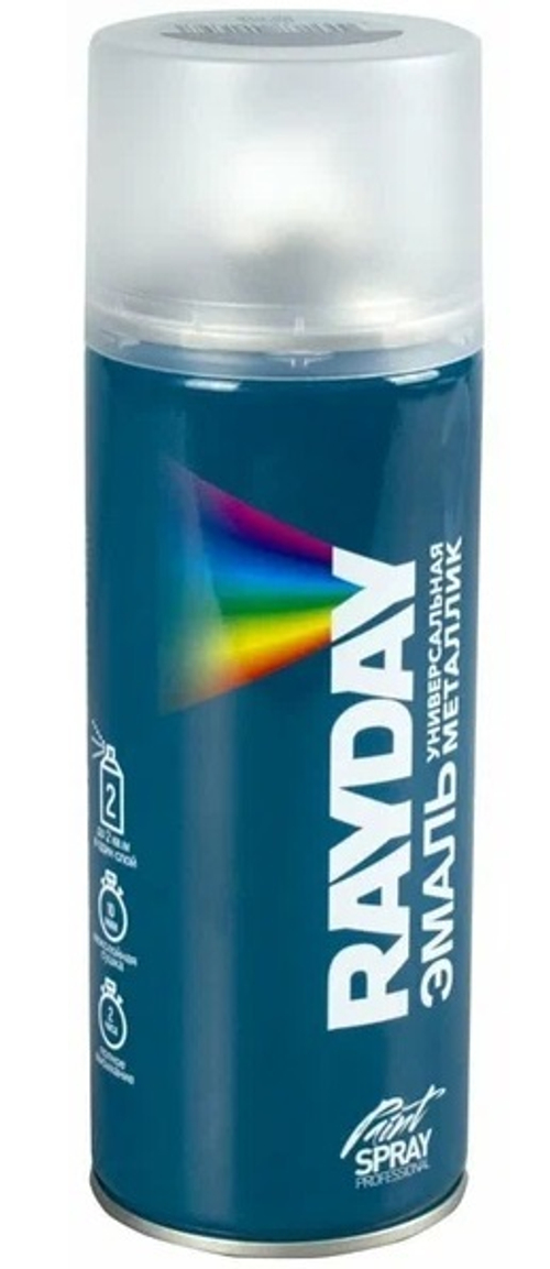 Краска аэрозоль металлик серебро 520мл "RAYDAY" RD-018