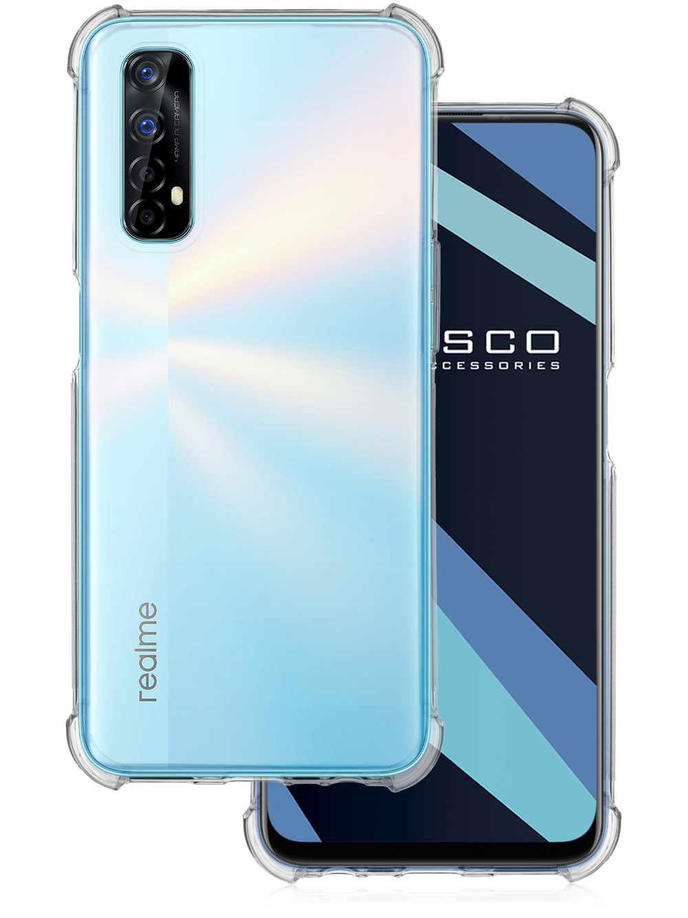 Чехол ROSCO для realme 7;realme Narzo 30 оптом (арт. RM-7-HARD-TPU-TRANSPARENT)
