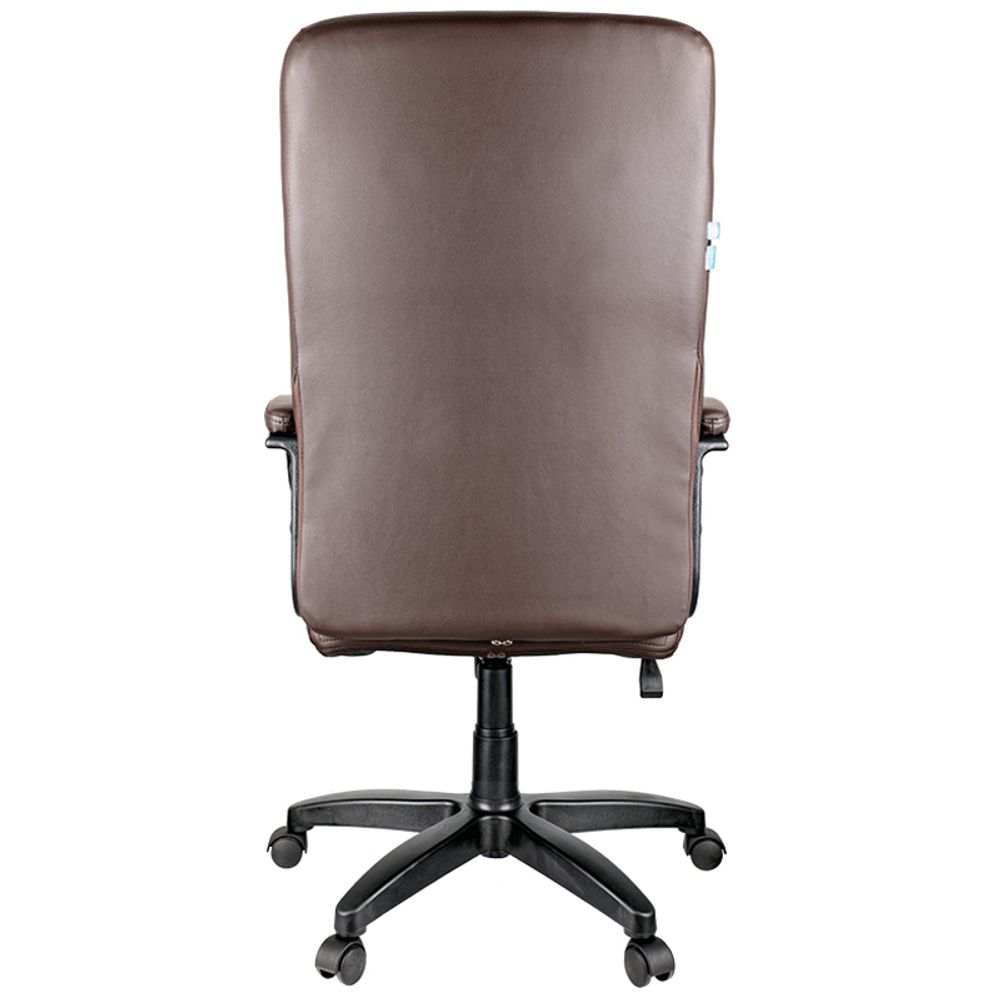 Кресло руководителя Helmi HL-E80 "Ornament", экокожа коричневая, мягкий подлокотник