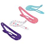 Заколки для волос НАБОР 8 шт., 3 см, клик-клак, глянцевый, разные цвета, MONTE VITA, 457093