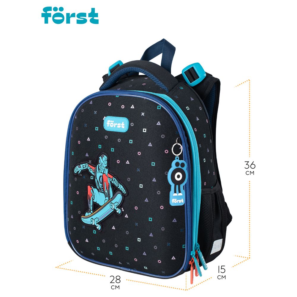 Ранец Först F-Top "Neo skater" 36*28*15 см, 2 отделения, 2 кармана, анатомическая спинка
