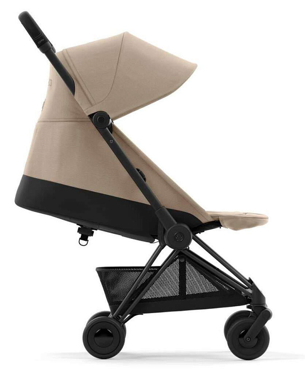 Прогулочная коляска Cybex Coya Cozy Beige с дождевиком и бампером/Matt Black 522005623