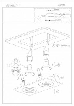 Встраиваемый светильник Denkirs DK2020 DK2020-BK