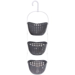 Корзина - органайзер для хранения подвесная «ЛЕНАРО», цвет серый, три секции, 23*16*79см