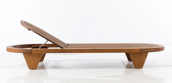 Шезлонг-лежак деревянный с матрасом Spain Турция