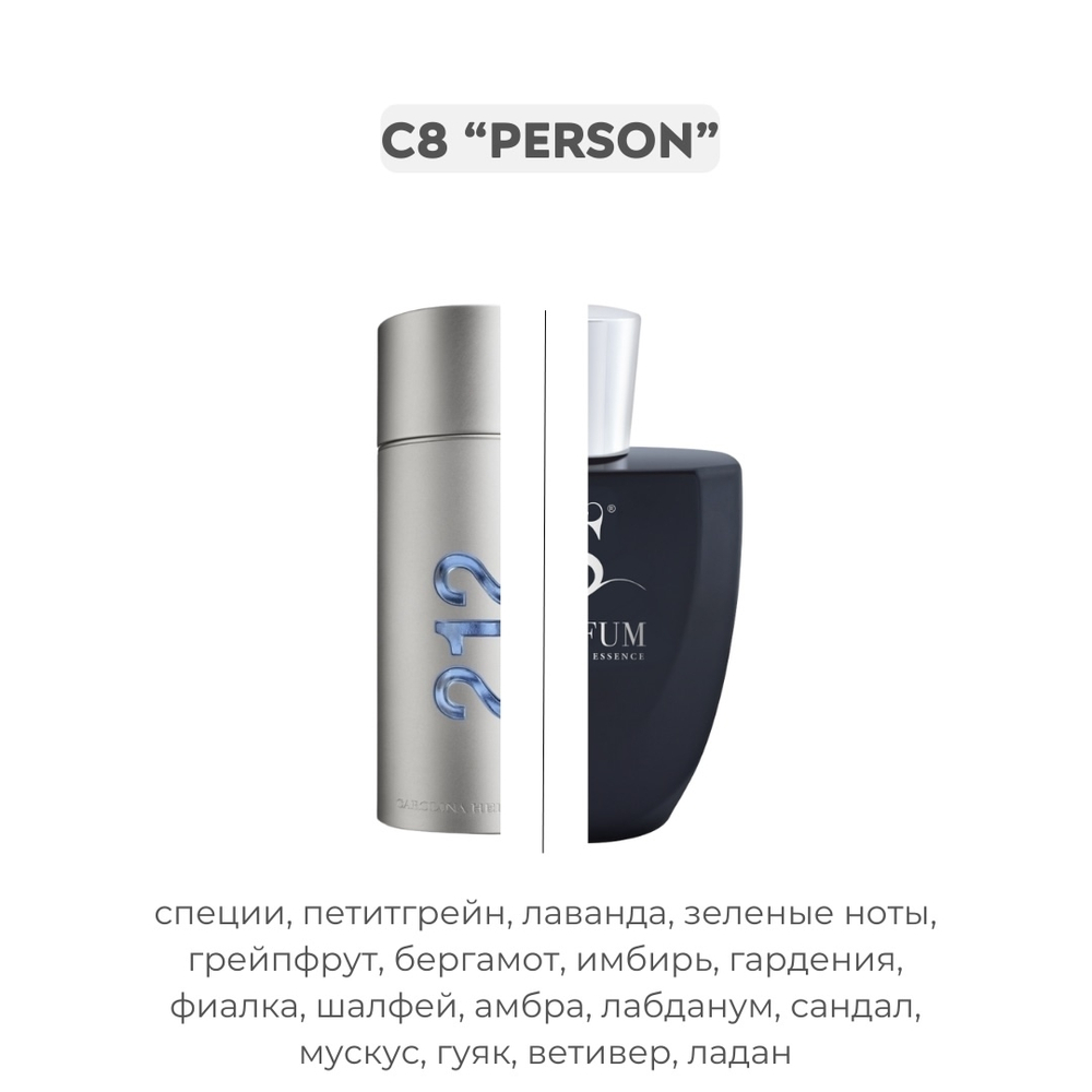 C8 PERSON по мотивам 212 man - Carolina Herrera , парфюмерная вода