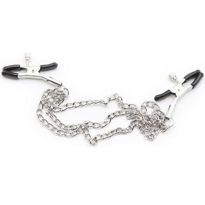 Зажимы на соски с тремя цепочками Three-level серебристый