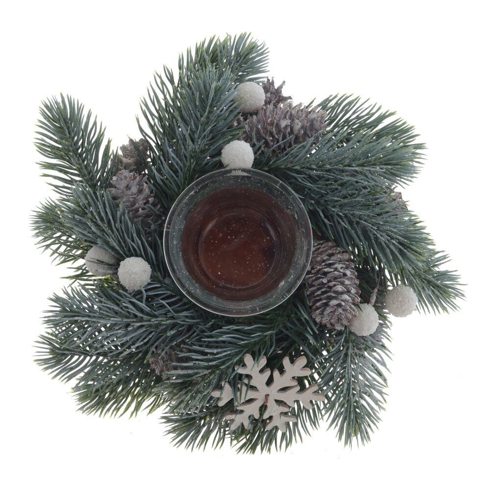 GAEM Подсвечник "Новогодняя композиция", L18 W18 H7 см