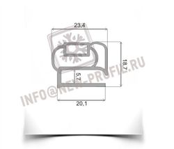 Уплотнитель 100х54,5см для холодильника Минск 215 (холодильная камера) профиль 014